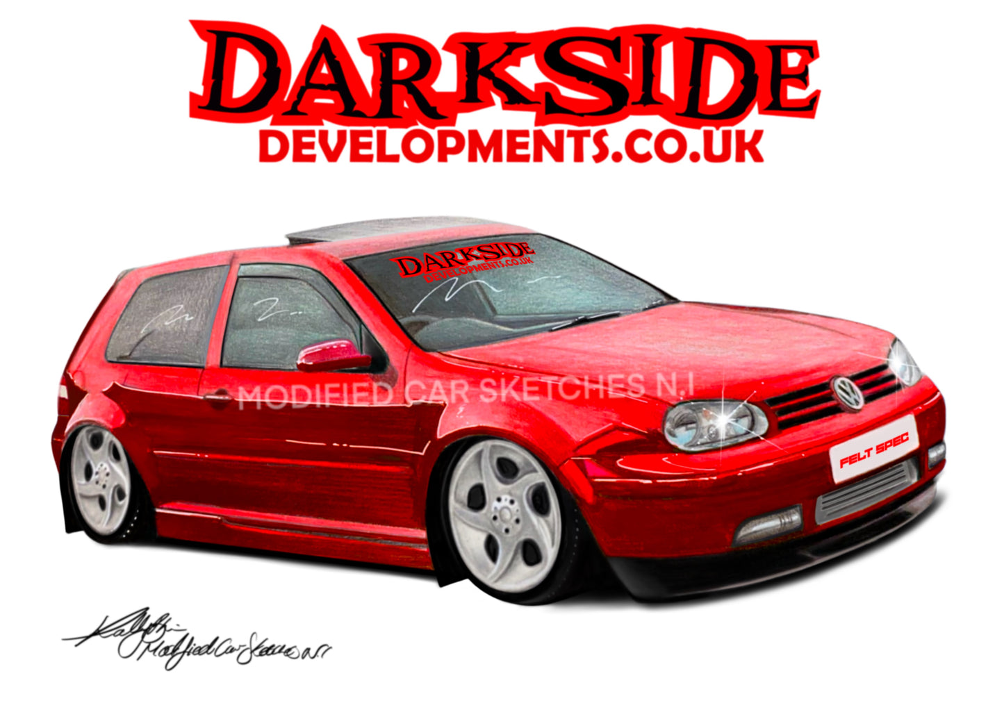 MK4 Golf Print (Red)