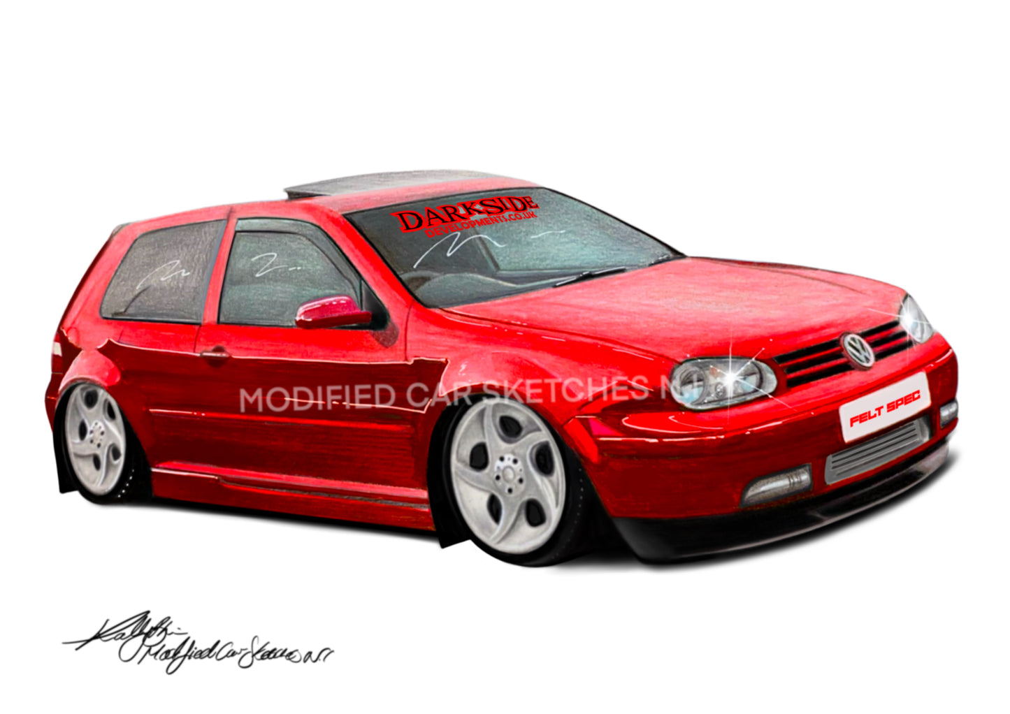 MK4 Golf Print (Red)