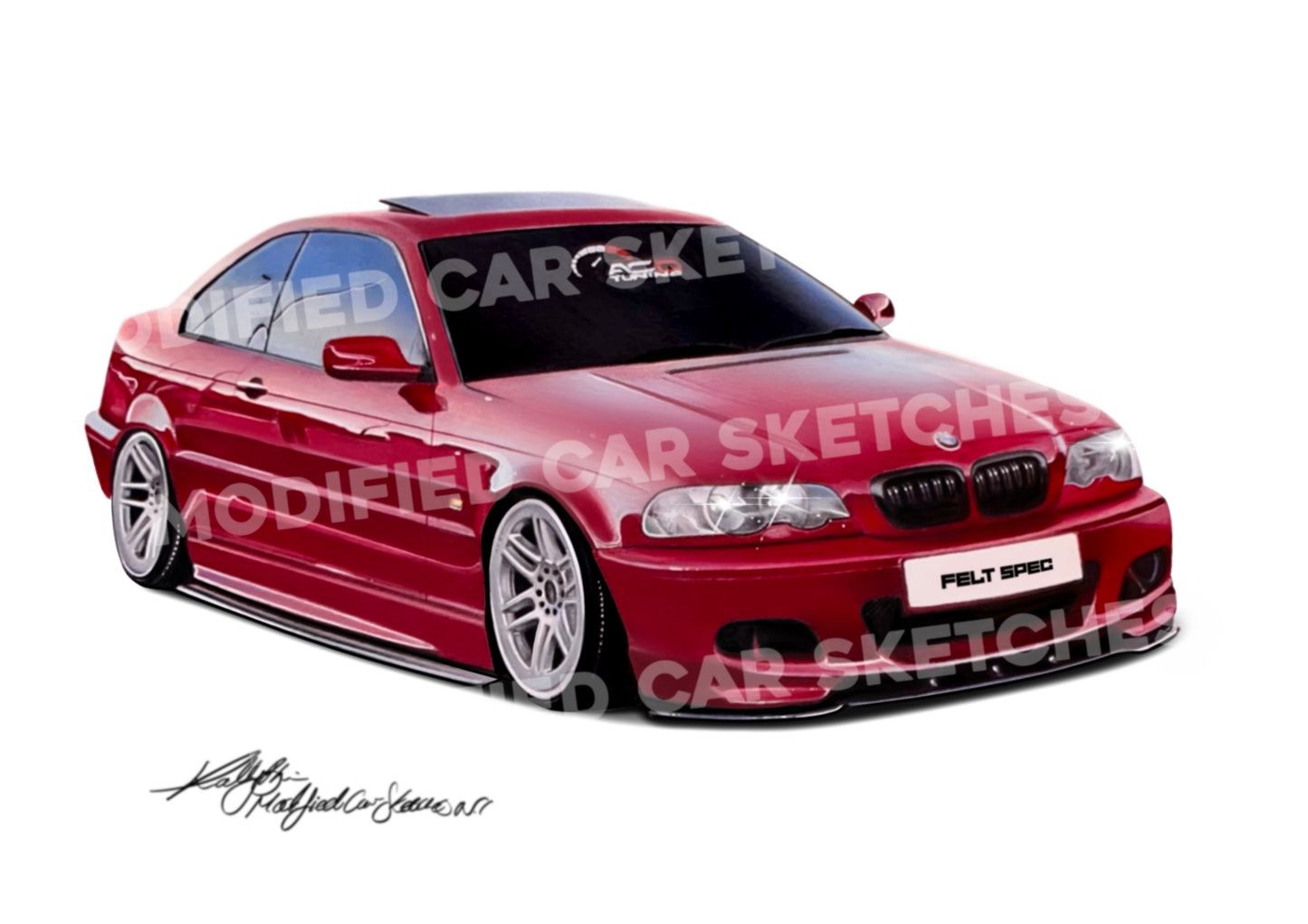 E46 Hand Drawn Print