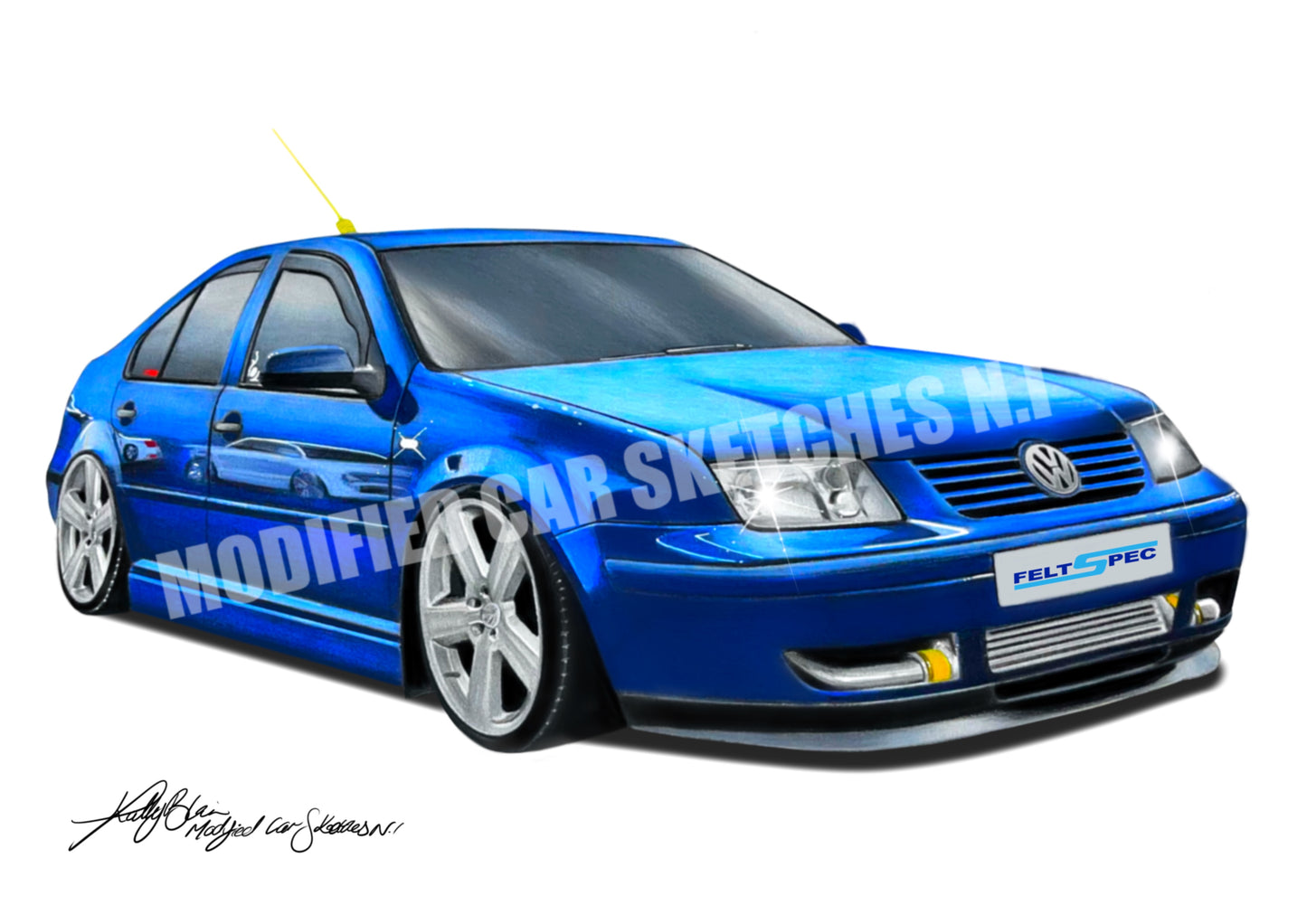 Volkswagen Bora Print (Raven Blue)