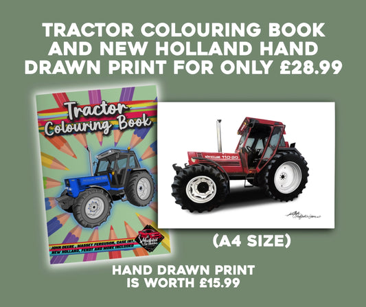 Tractor Colouring Book + NH 110-90 Print