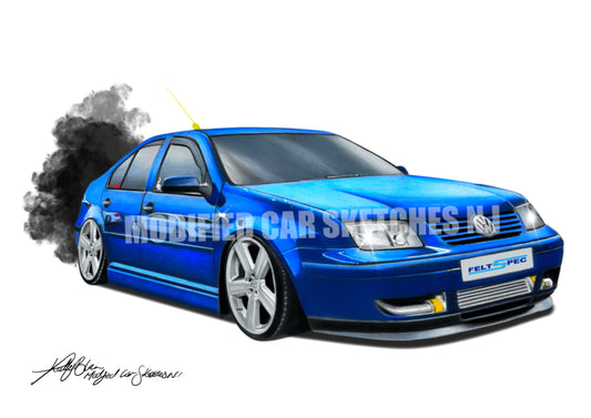 Volkswagen Bora Print (Raven Blue)