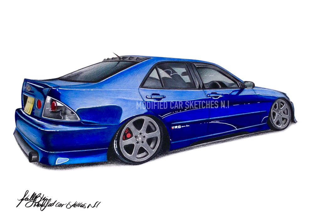 Lexus IS200 Print – Modified Car Sketches